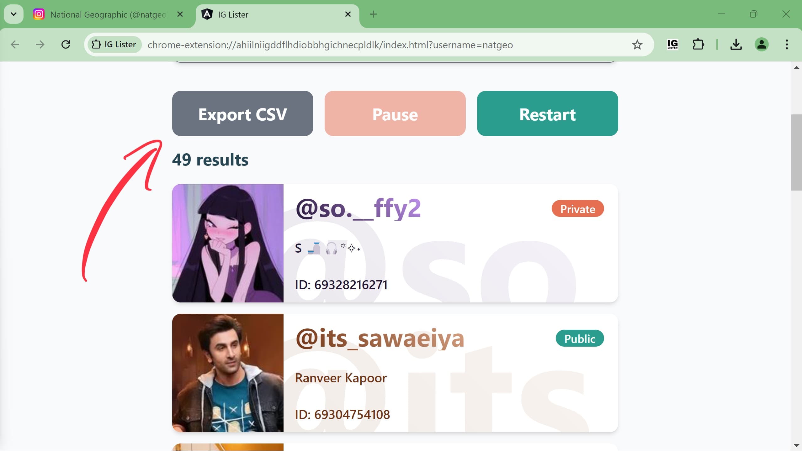Wait for scraping to finish and download the CSV